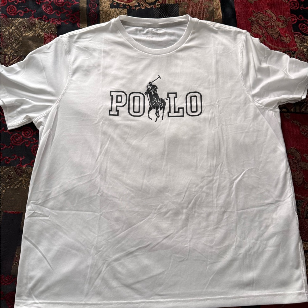 Polo Ralph Lauren Performance White/Black ‘Big Pony POLO’ Graphic T-Shirt